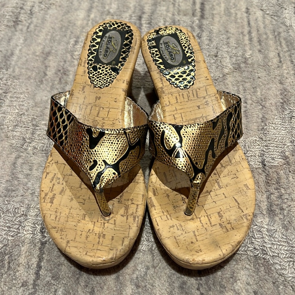 Bowlero Snake Skin Platform Sandals